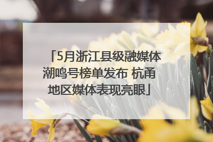 5月浙江县级融媒体潮鸣号榜单发布 杭甬地区媒体表现亮眼