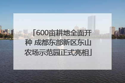 600亩耕地全面开种 成都东部新区东山农场示范园正式亮相